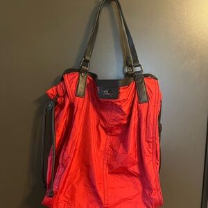 Red Tote Bag with Black Straps